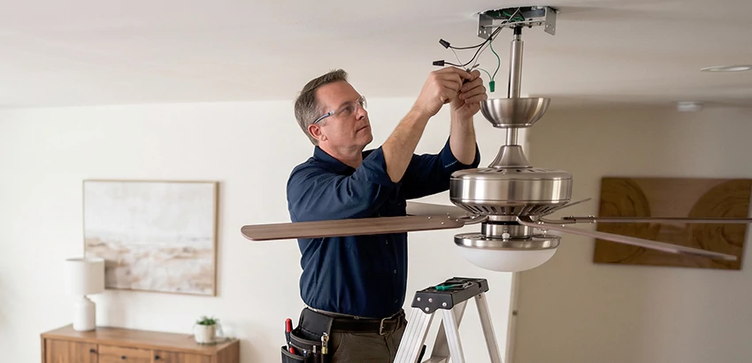 Ceiling Fan Light and Switch Repair in Colbert